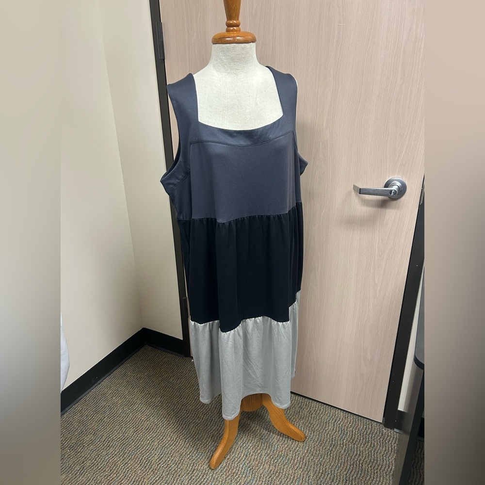 Lug Flare Dress with Grey and Black Accents